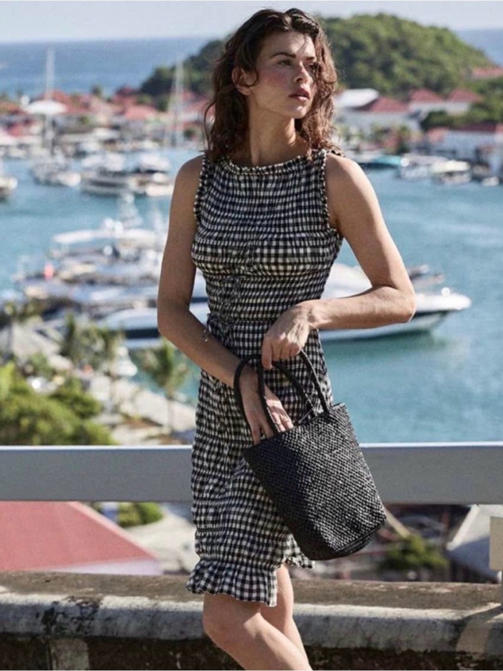 NWT DÔEN Smocked Dress in Gingham Size S